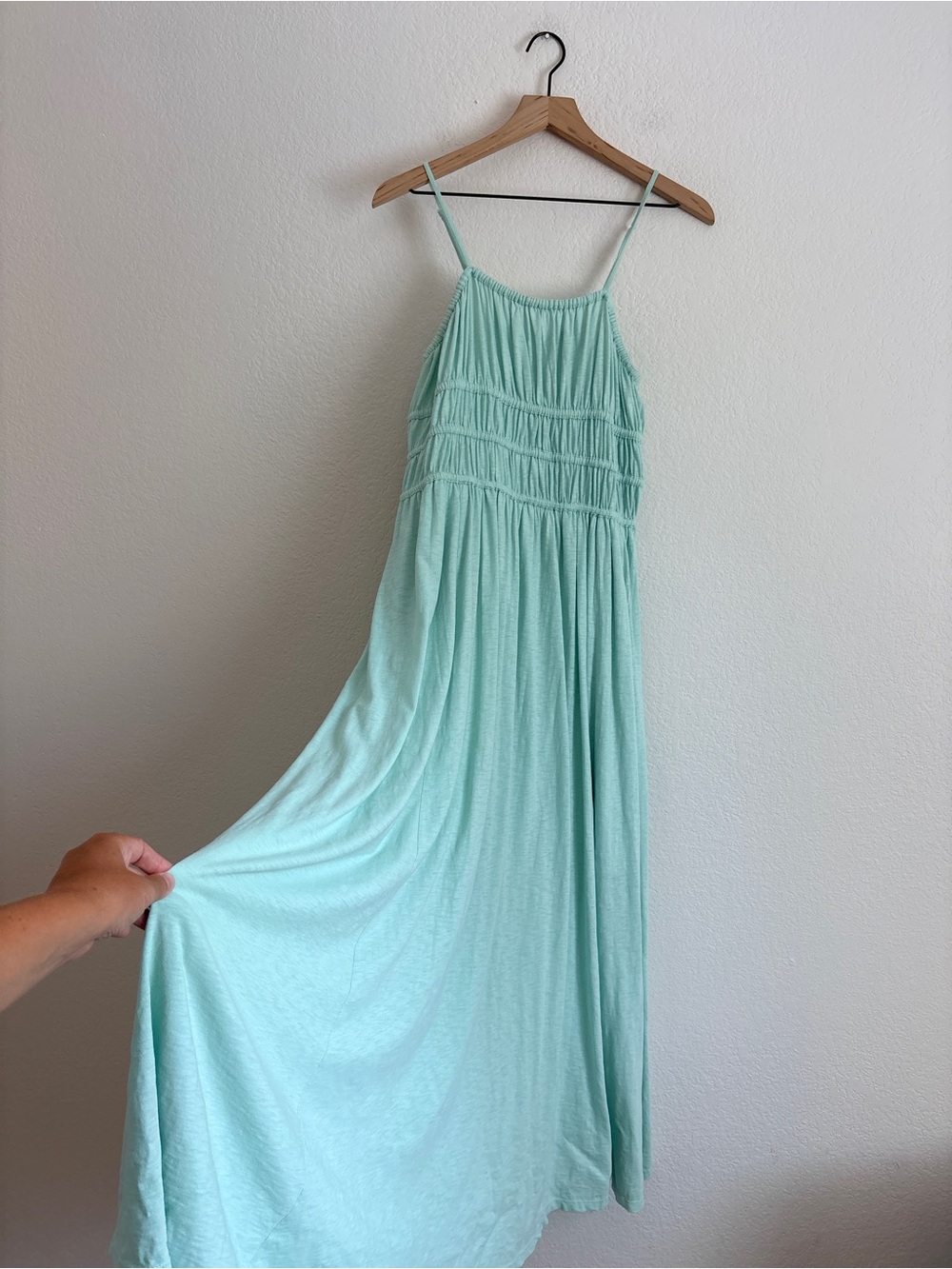 American Eagle Mint Smocked Maxi Dress - Picture 4 of 10